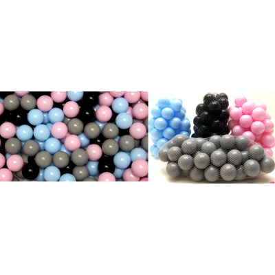 Loptičky do suchých bazénov Welox (200ks) - ružová, sivá, čierna, modrá